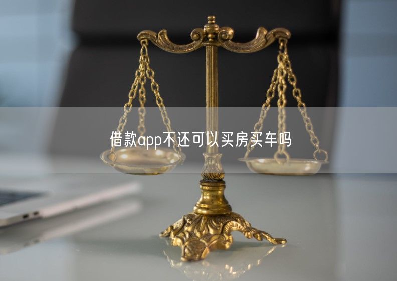借款app不還可以買房買車嗎